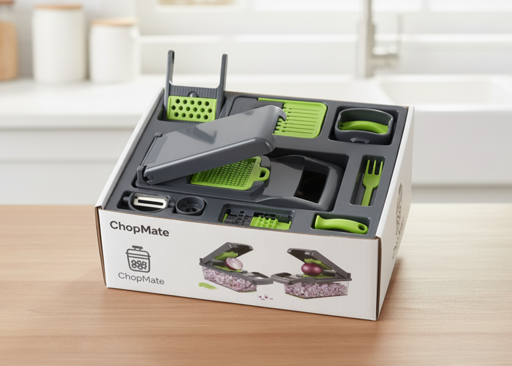 PrepHaus ChopMate™ – Vegetable Chopper | Easy Veggie Slicer & Food Dicer for Fast Meal Prep