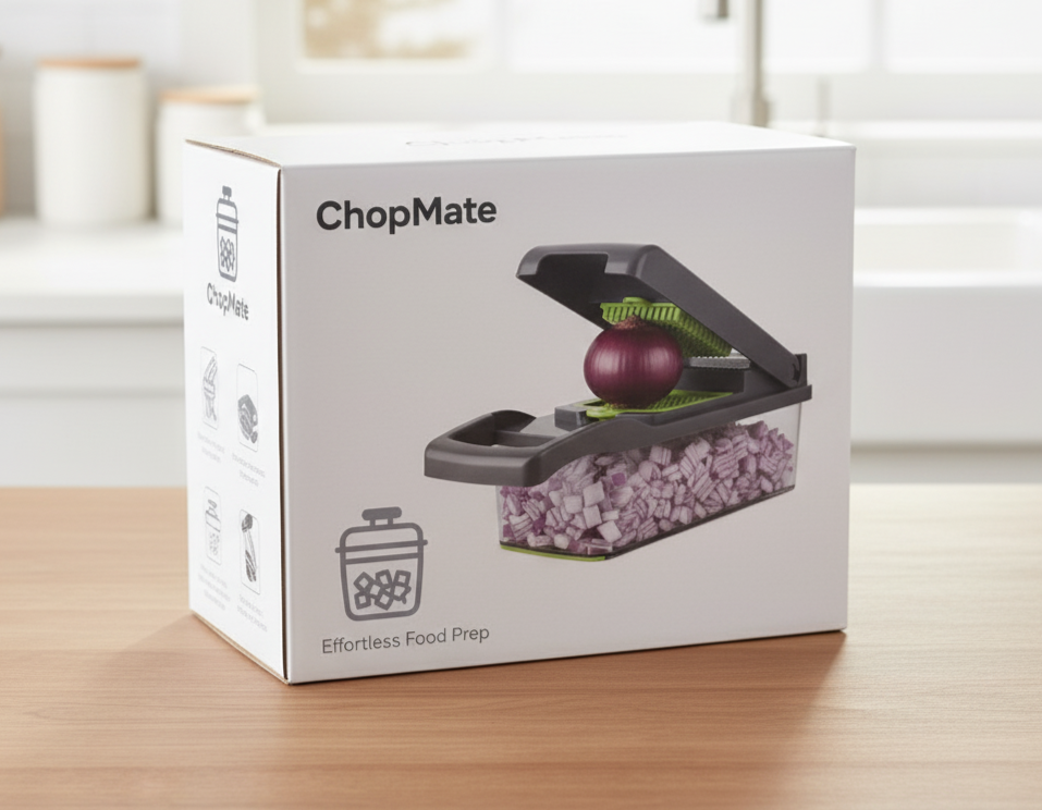 PrepHaus ChopMate™ – Vegetable Chopper | Easy Veggie Slicer & Food Dicer for Fast Meal Prep