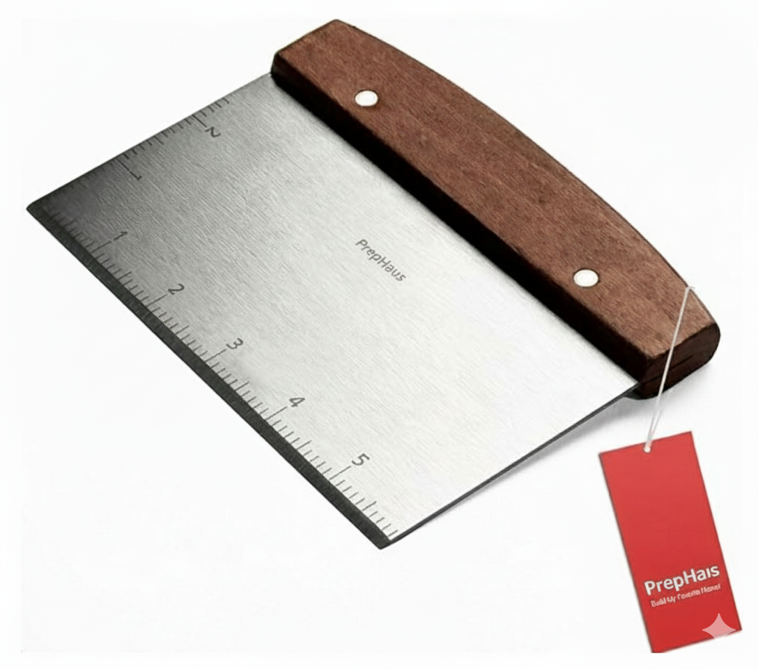 PrepHaus Dough Bench Scraper & Cutter – Perfect for Baking & Food Prep