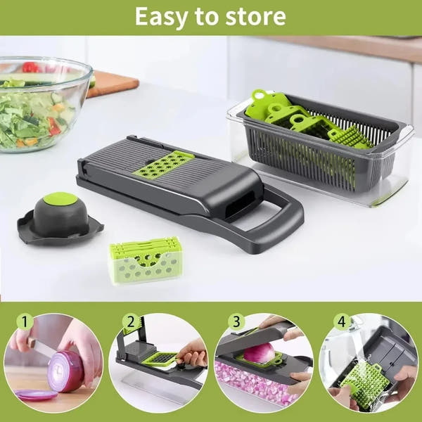 PrepHaus ChopMate™ – Vegetable Chopper | Easy Veggie Slicer & Food Dicer for Fast Meal Prep