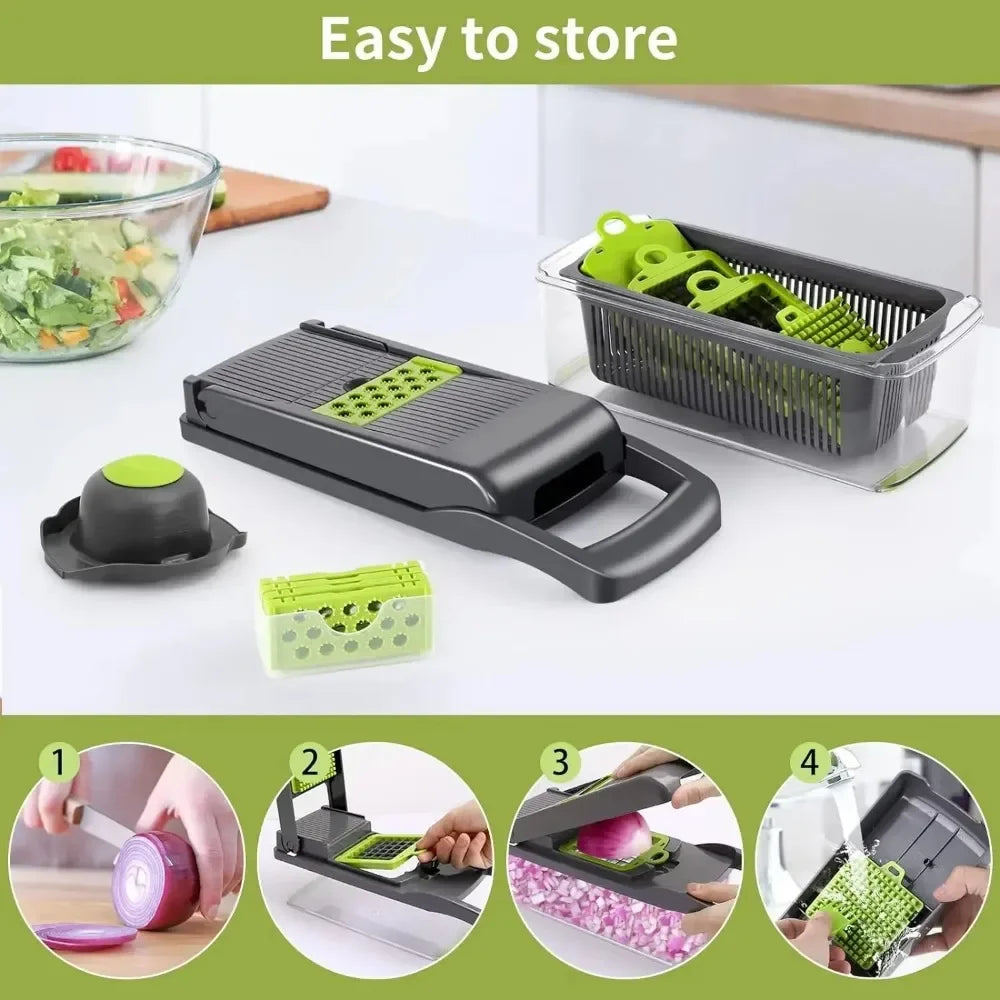PrepHaus ChopMate™ – Vegetable Chopper | Easy Veggie Slicer & Food Dicer for Fast Meal Prep
