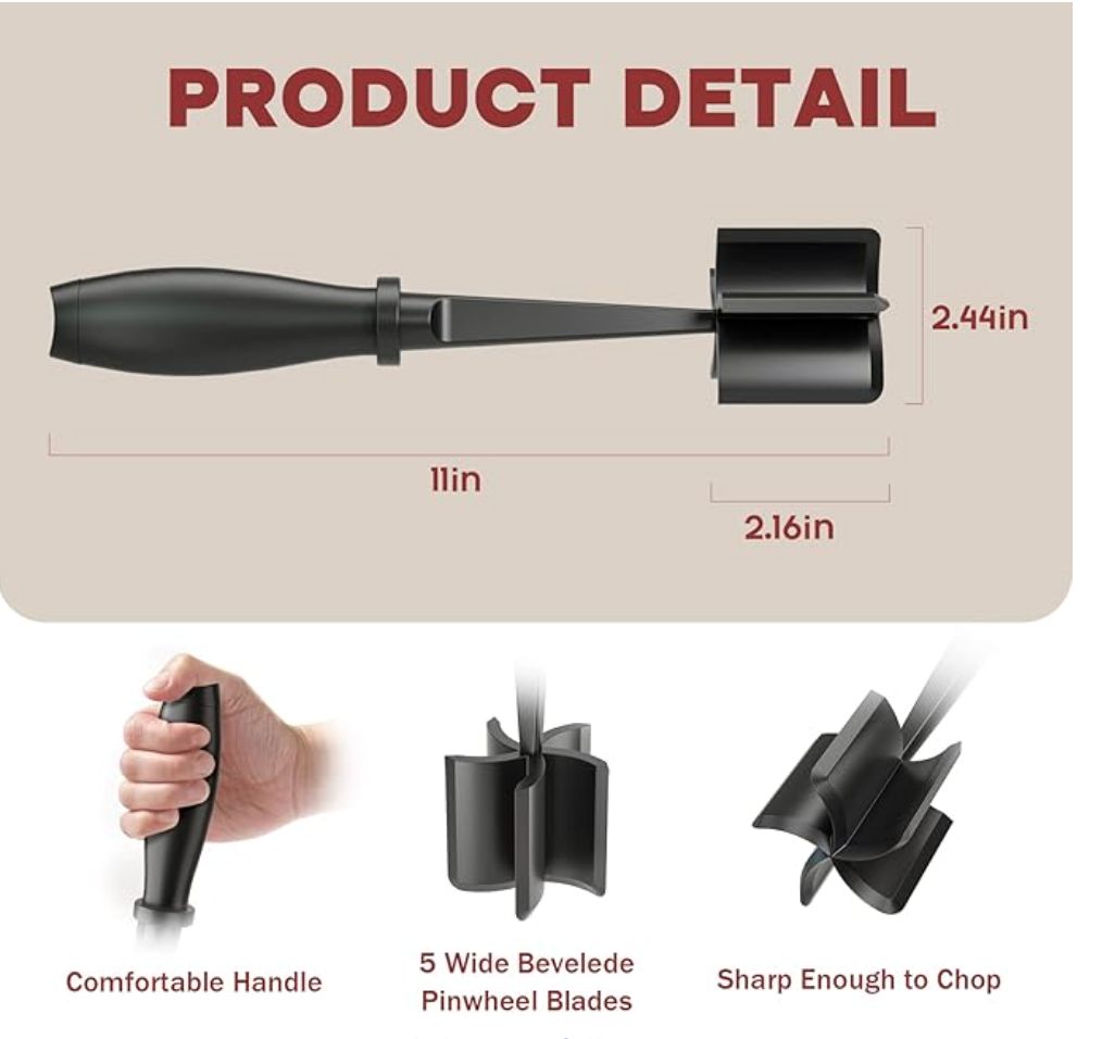 PrepHaus Meat Smasher – Evenly Cook & Tenderize Like a Chef